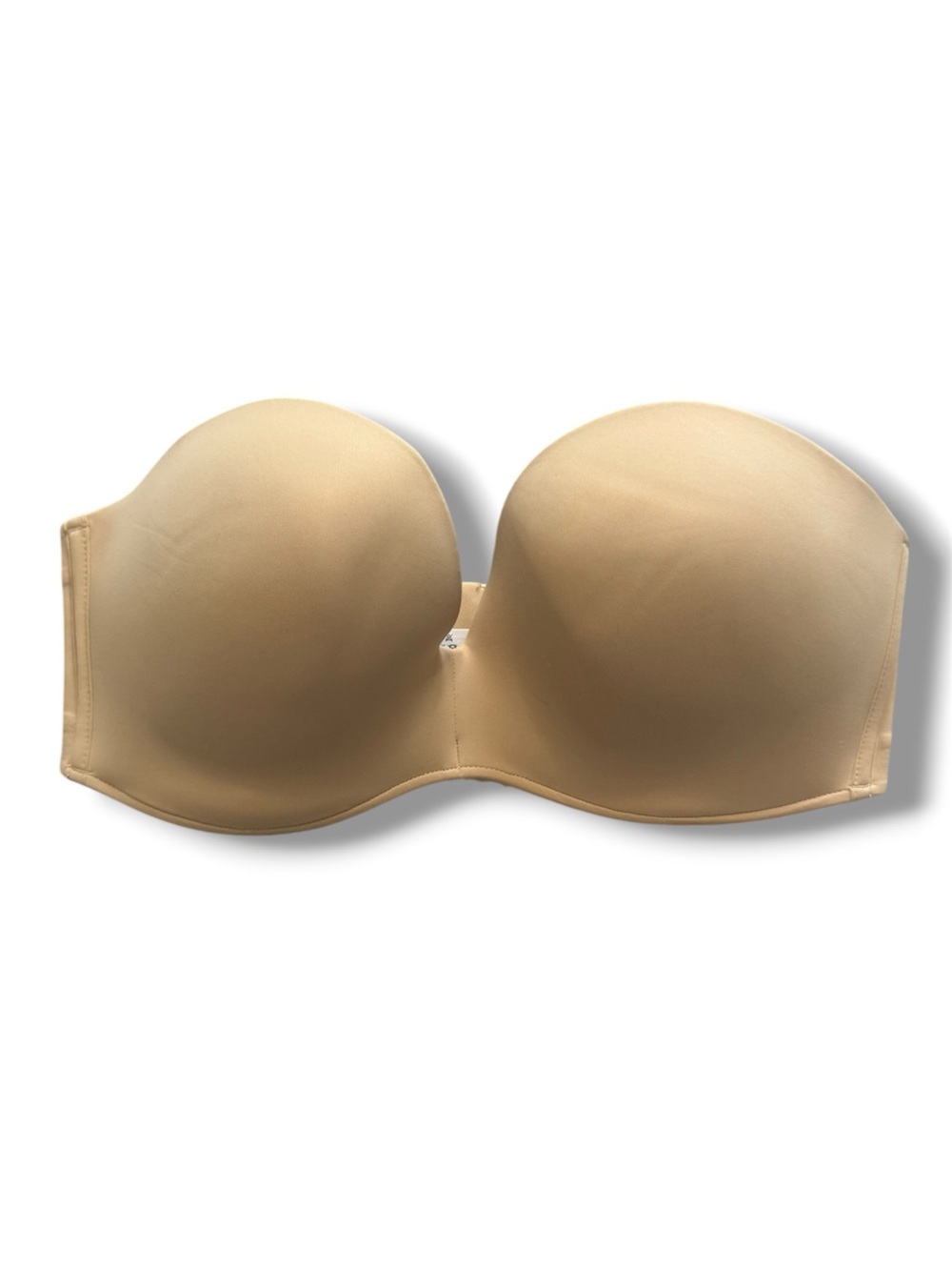 NWT Beige Strapless Plunge Push Up Bra Women's Size 36DD Back Mesh Anti Slip
